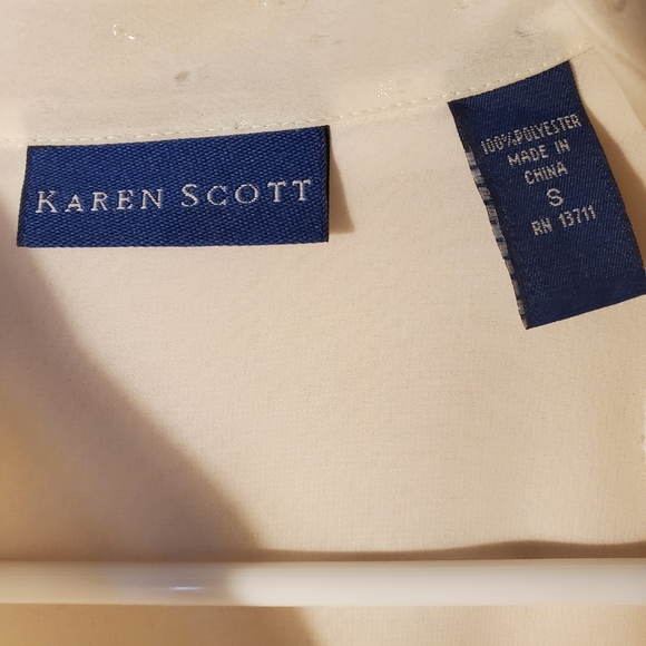 Karen Scott sheer blouse - Picture 5 of 8